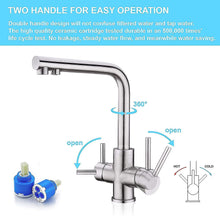 Load image into Gallery viewer, Stainless steel Triflow, 3 way kitchen water tap
